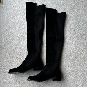 Stuart Weitzman Black Suede OTK Boot